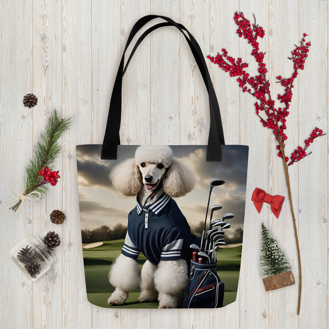 Tote bag-Poodle Golfer V3