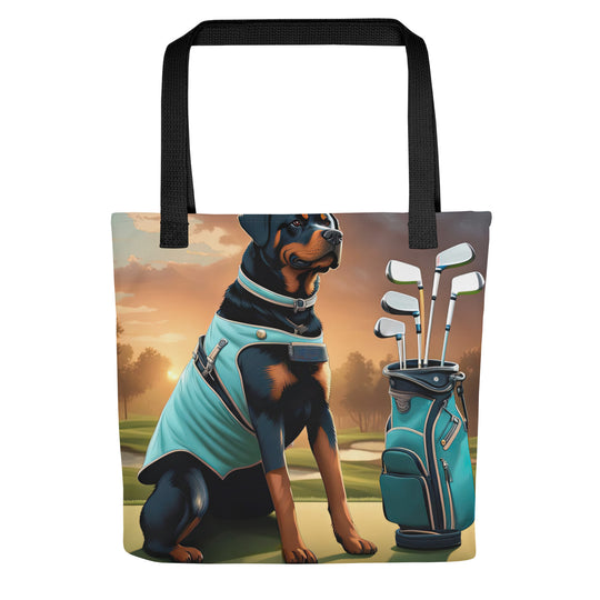 Tote bag- Rottweiler Golfer