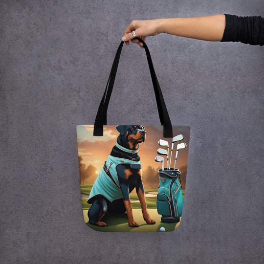 Tote bag- Rottweiler Golfer