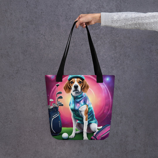 Tote bag-Beagle Golfer V2