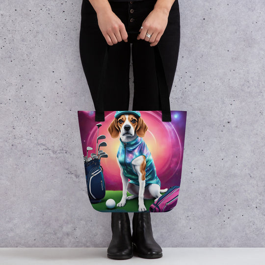 Tote bag-Beagle Golfer V2