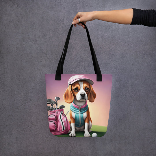 Tote bag-Beagle Golfer V5