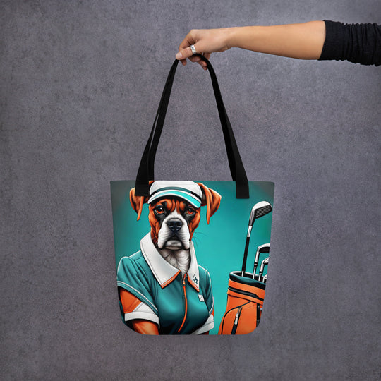 Tote bag-Boxer Golfer V4