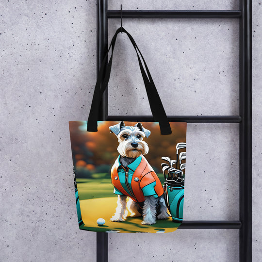 Tote bag-Miniature Schnauzer Golfer V5