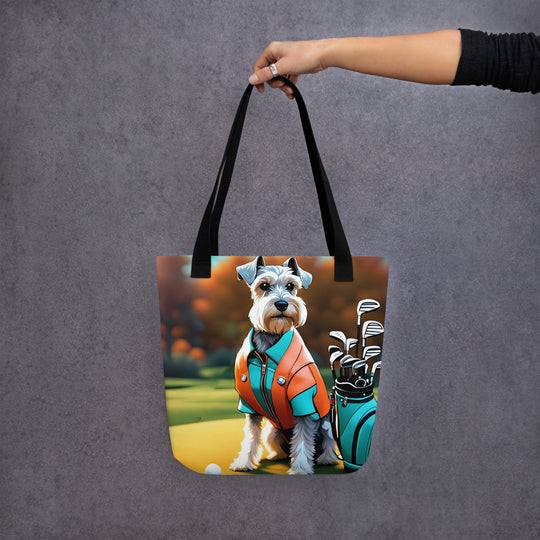 Tote bag-Miniature Schnauzer Golfer V5