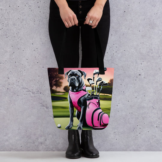 Tote bag-Cane Corso Golfer V3