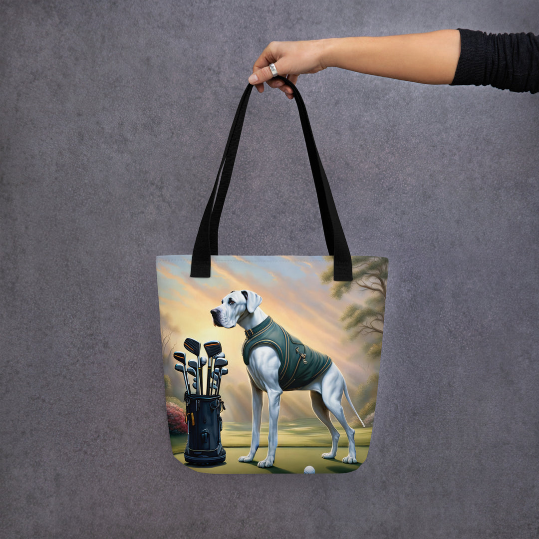 Tote bag-Great Dane Golfer V4