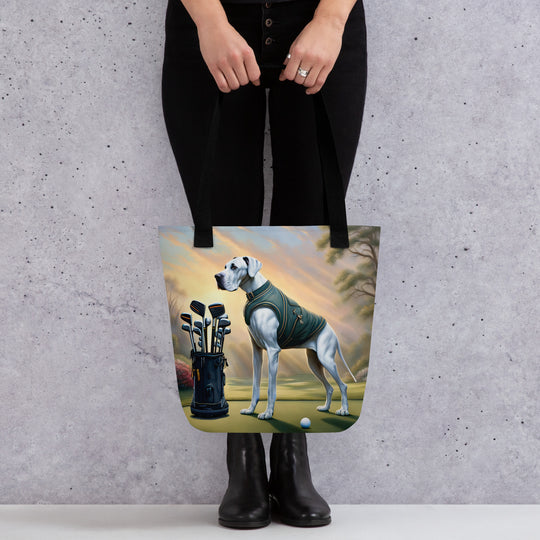 Tote bag-Great Dane Golfer V4