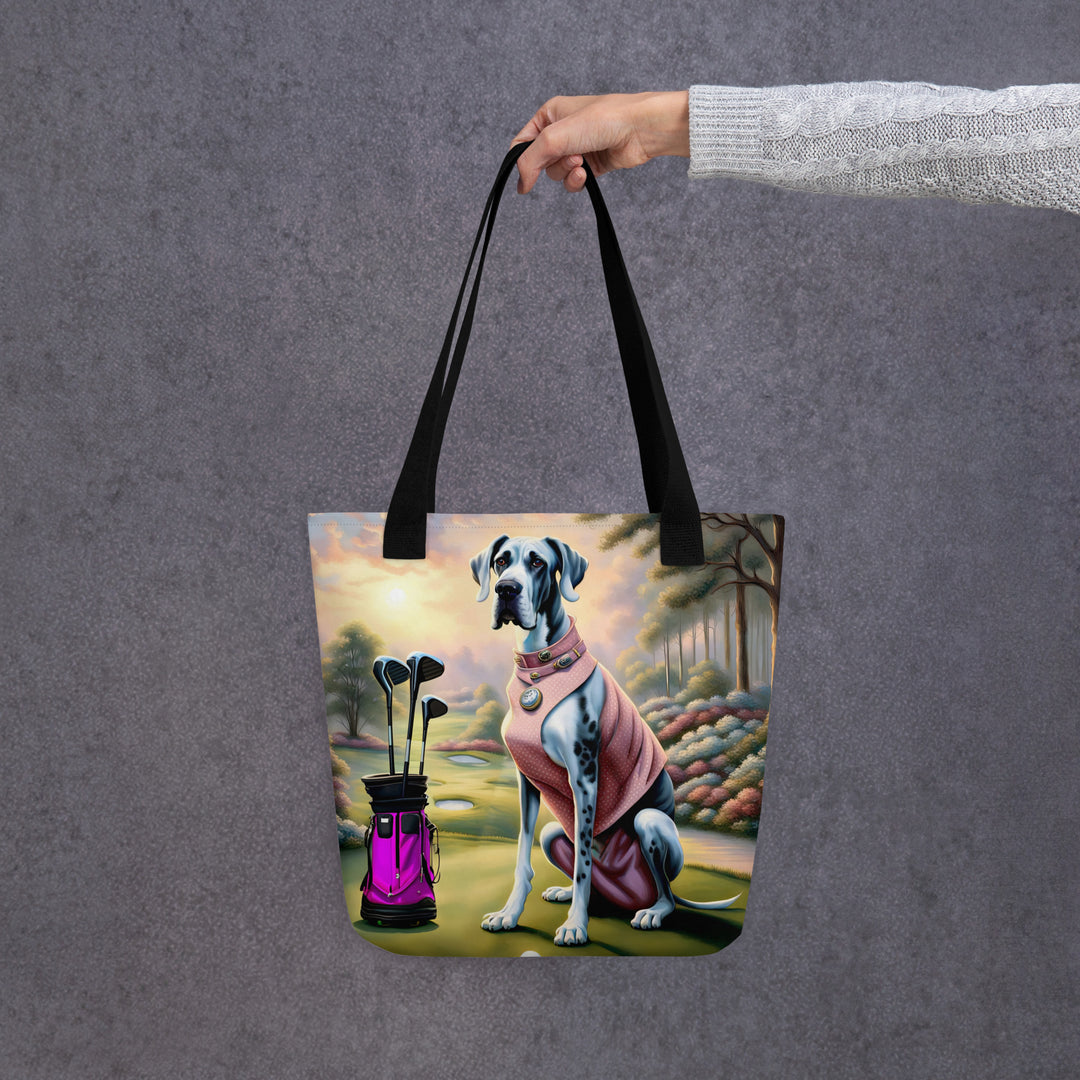 Tote bag-Great Dane Golfer V5