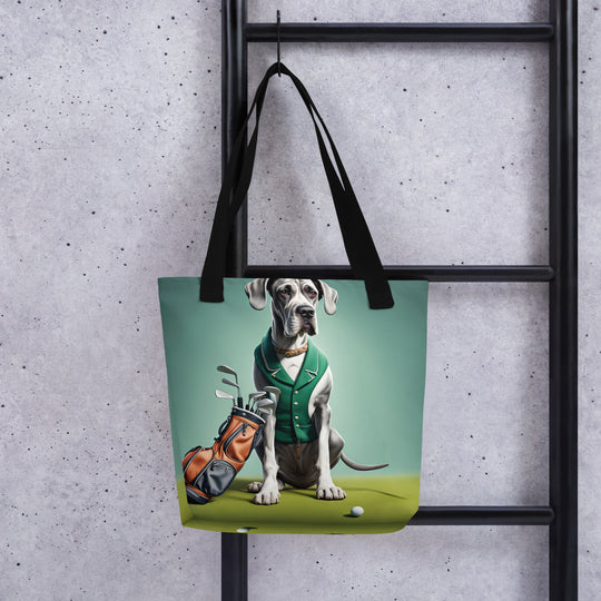 Tote bag-Great Dane Golfer V6