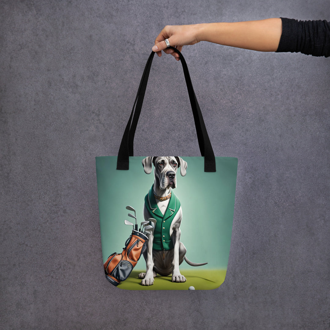 Tote bag-Great Dane Golfer V6