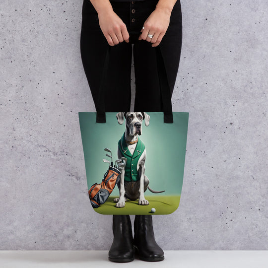 Tote bag-Great Dane Golfer V6