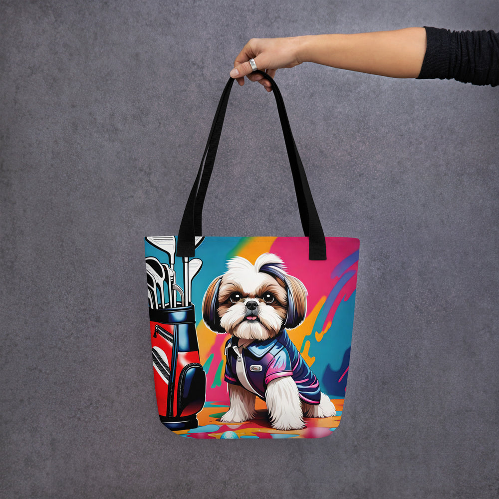 Tote bag-Shih Tzu Golfer V4