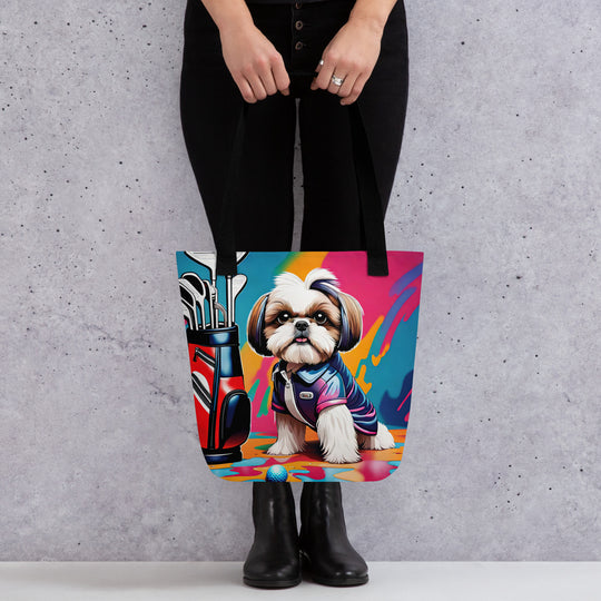 Tote bag-Shih Tzu Golfer V4