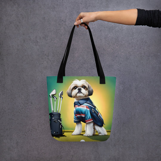 Tote bag-Shih Tzu Golfer V6