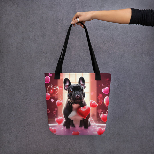 Tote bag-French Bulldog Romantic