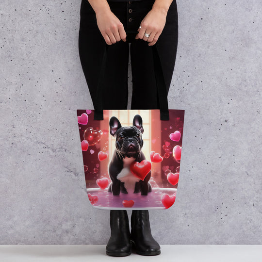 Tote bag-French Bulldog Romantic