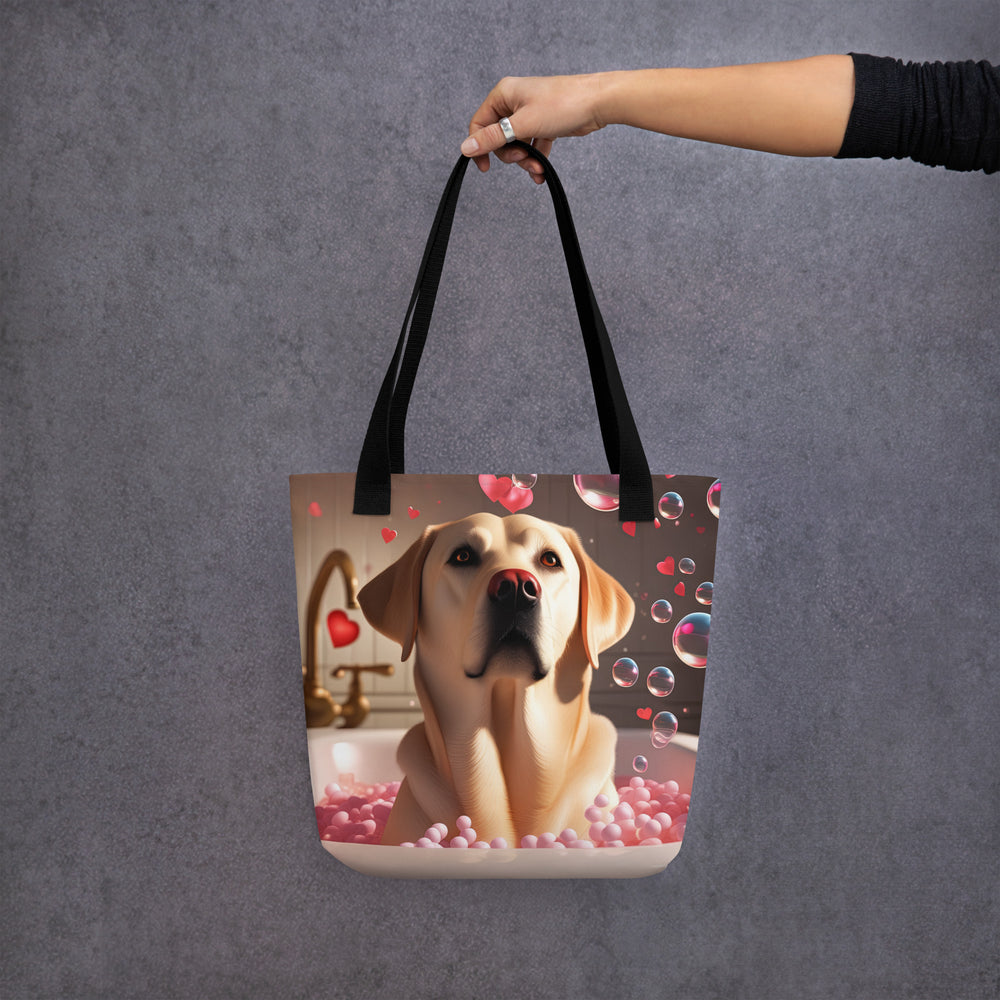 Tote bag-Labrador Retriever Romantic