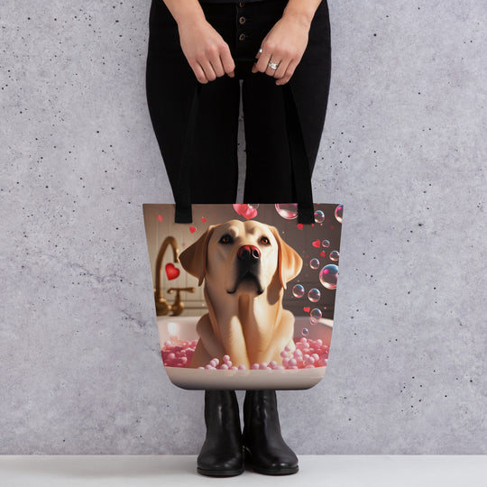 Tote bag-Labrador Retriever Romantic