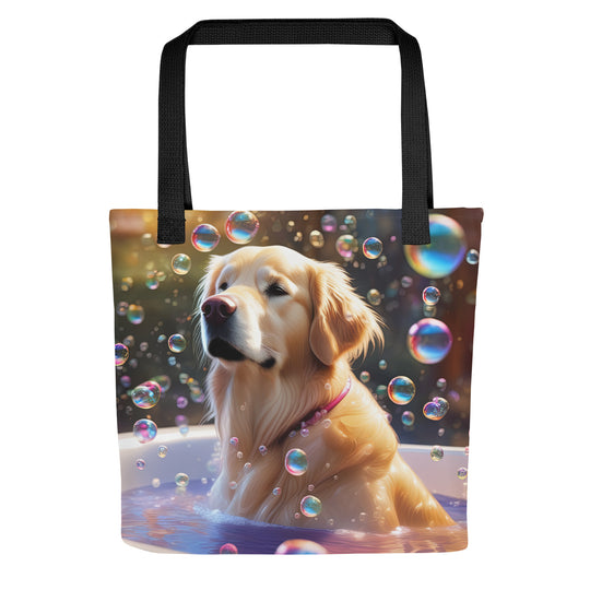 Tote bag-Golden Retriever Romantic V2