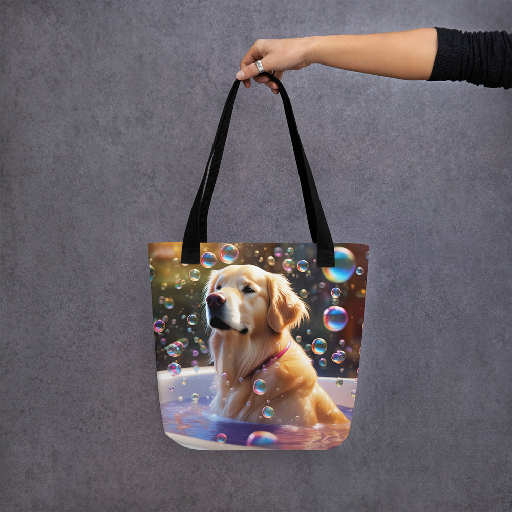 Tote bag-Golden Retriever Romantic V2