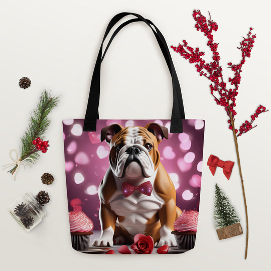 Tote bag-Bulldog Romantic