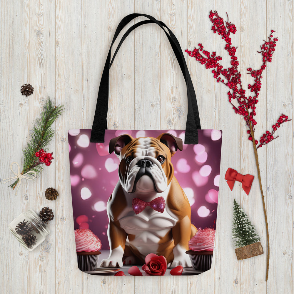 Tote bag-Bulldog Romantic