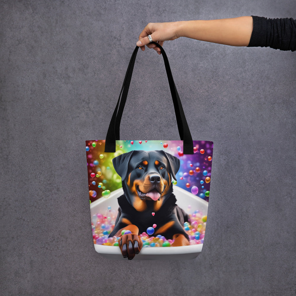 Tote bag-Rottweiler Romantic