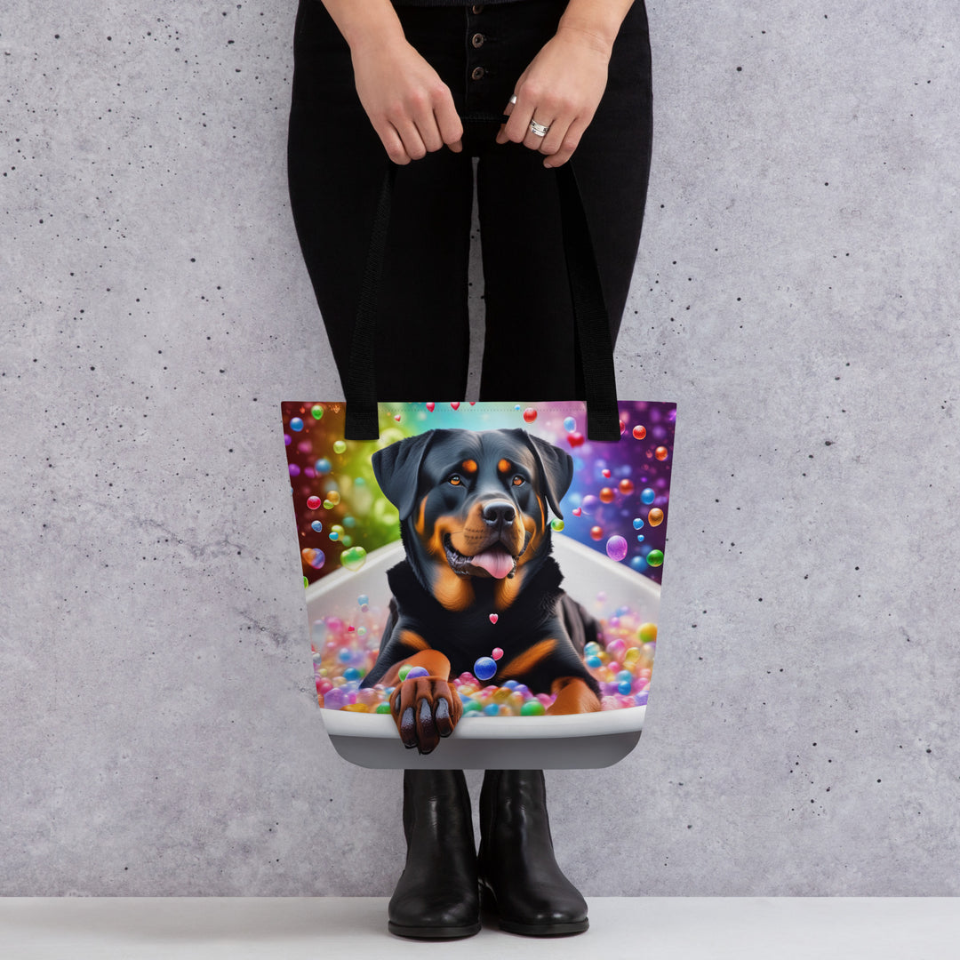 Tote bag-Rottweiler Romantic