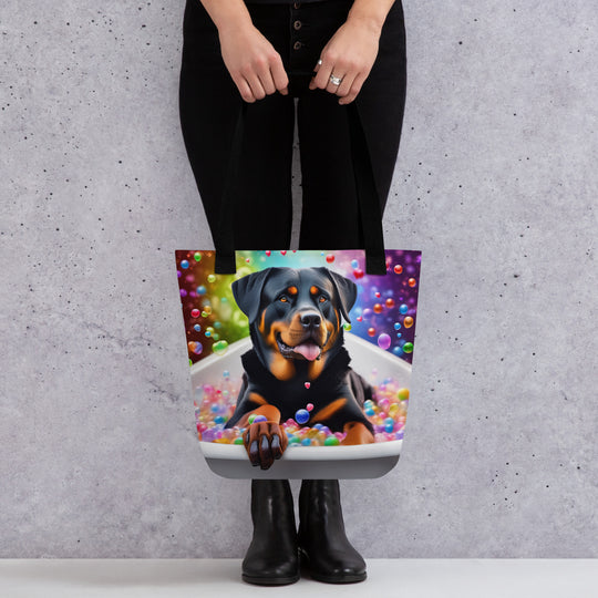 Tote bag-Rottweiler Romantic