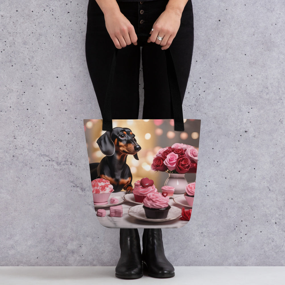 Tote bag-Dachshund Romantic