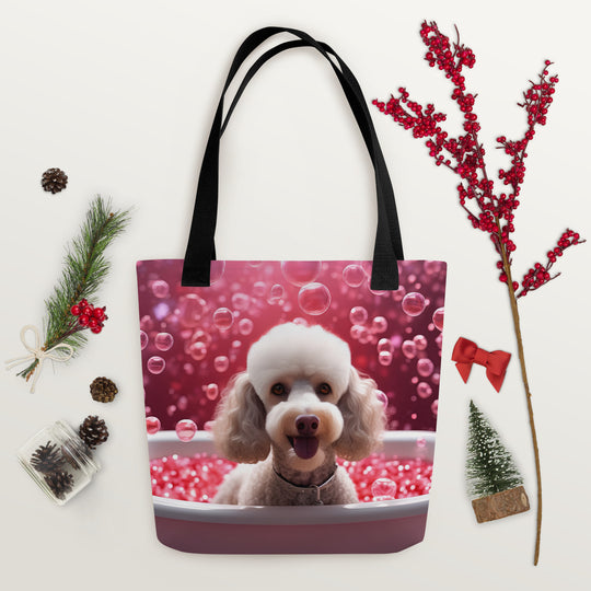 Tote bag-Poodle  Romantic V3