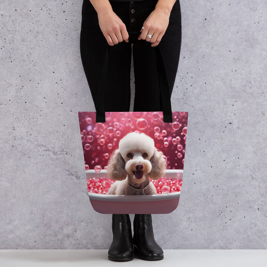 Tote bag-Poodle  Romantic V3