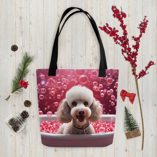 Tote bag-Poodle  Romantic V3