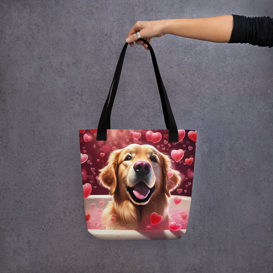 Tote bag-Golden Retriever Romantic V3