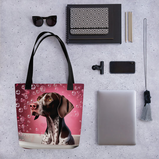 Tote bag-German Shorthaired Pointer Romantic