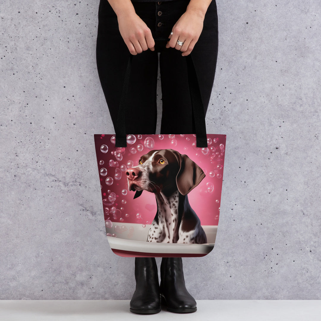 Tote bag-German Shorthaired Pointer Romantic