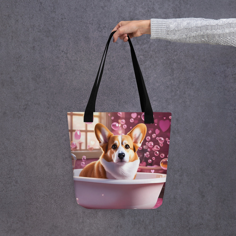 Tote bag-Pembroke Welsh Corgi Romantic