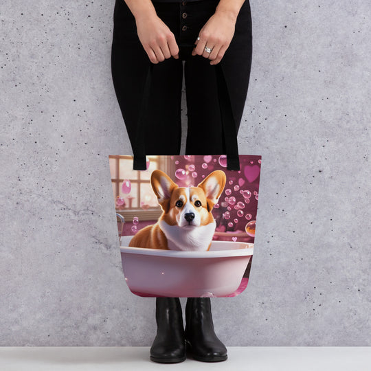 Tote bag-Pembroke Welsh Corgi Romantic