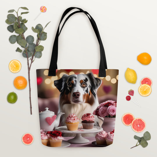 Tote bag-Australian Shepherd Romantic V2