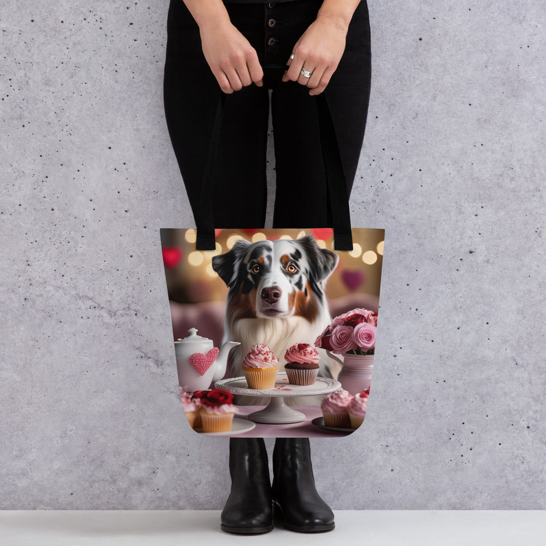 Tote bag-Australian Shepherd Romantic V2