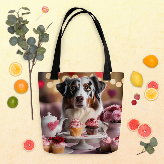 Tote bag-Australian Shepherd Romantic V2