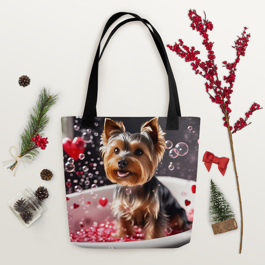 Tote bag-Yorkshire Terrier Romantic