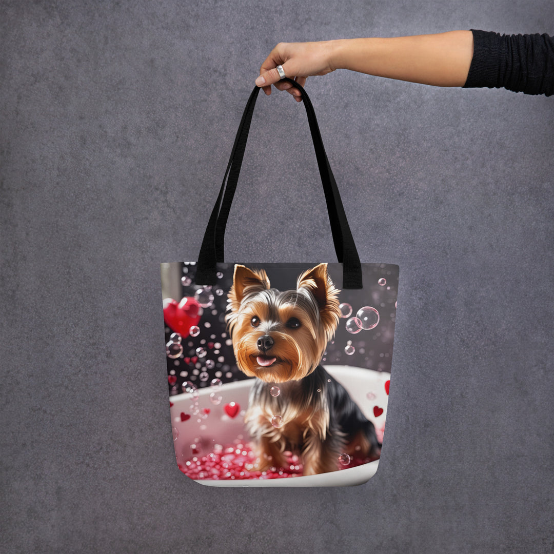 Tote bag-Yorkshire Terrier Romantic