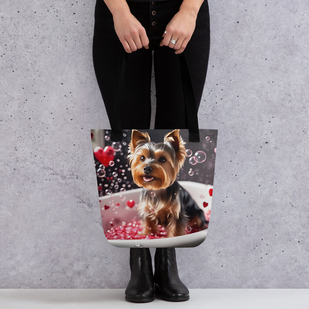 Tote bag-Yorkshire Terrier Romantic