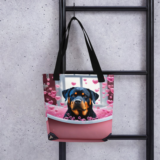 Tote bag-Rottweiler Romantic V3