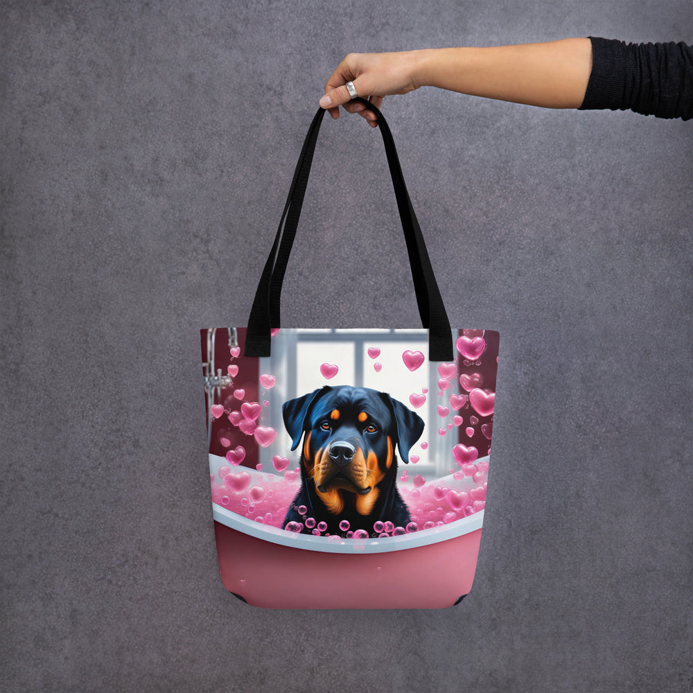 Tote bag-Rottweiler Romantic V3