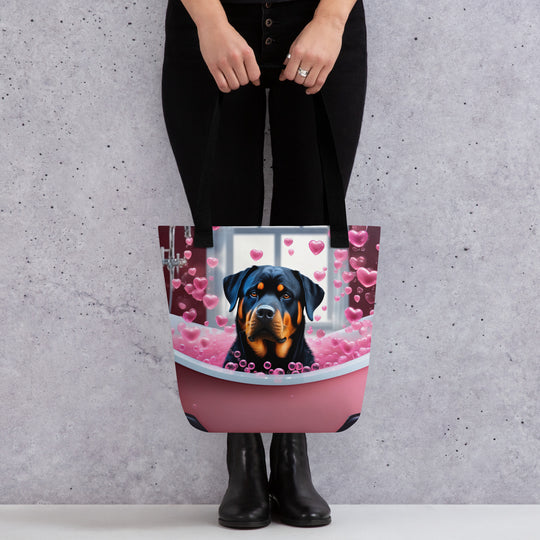 Tote bag-Rottweiler Romantic V3