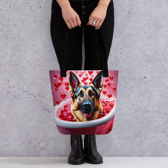 Tote bag-German Shepherd Romantic V3