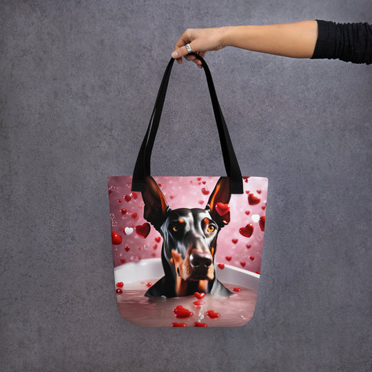 Tote bag-Doberman Pinscher Romantic